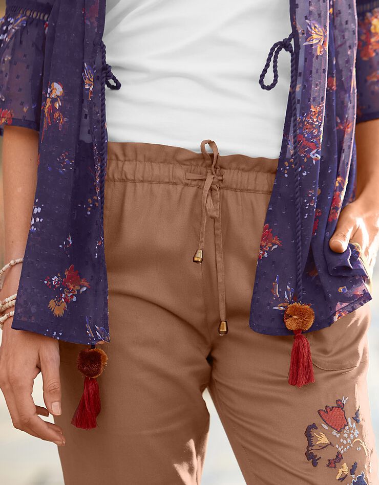 Gilet en voile imprimé (indigo) Gilet en voile imprimé (indigo)