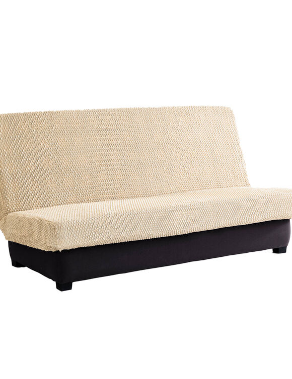 Housse clic-clac bi-extensible gaufrée (taupe)