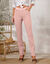 Pantalon droit "ultra confort" taille &eacute;lastiqu&eacute;e (rose gris&eacute;)