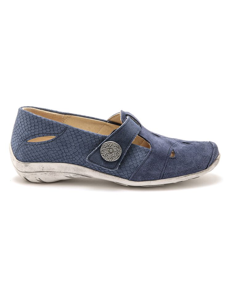 Salomés cuir extra souple grande largeur - marine (marine) Salomés cuir extra souple grande largeur - marine (marine)