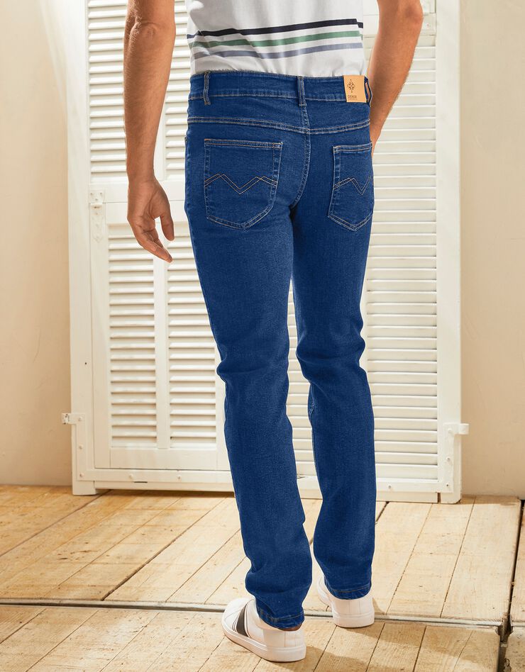 Jean coupe 5 poches extensible coton - entrej. 72 cm (stone) Jean coupe 5 poches extensible coton - entrej. 72 cm (stone)