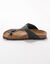Sandales entredoigts cuir à boucle réglable (noir)