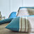 Linge de lit Nathalie coton (bleu gris&eacute; / beige)