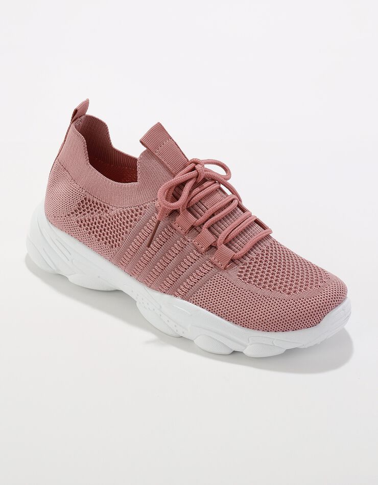 Baskets de sport légères à enfiler, textile mesh (rose)
