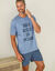 Pyjama short imprimé message, manches courtes (bleu / marine)