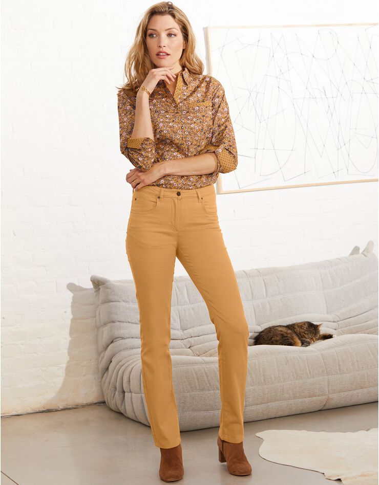 Pantalon sculptant coupe 5 poches (miel) Pantalon sculptant coupe 5 poches (miel)