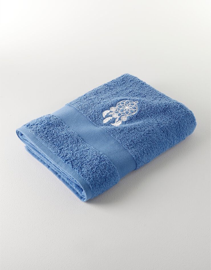 Éponge coton broderie attrape rêves - 420g/m² (bleu dur) Éponge coton broderie attrape rêves - 420g/m² (bleu dur)