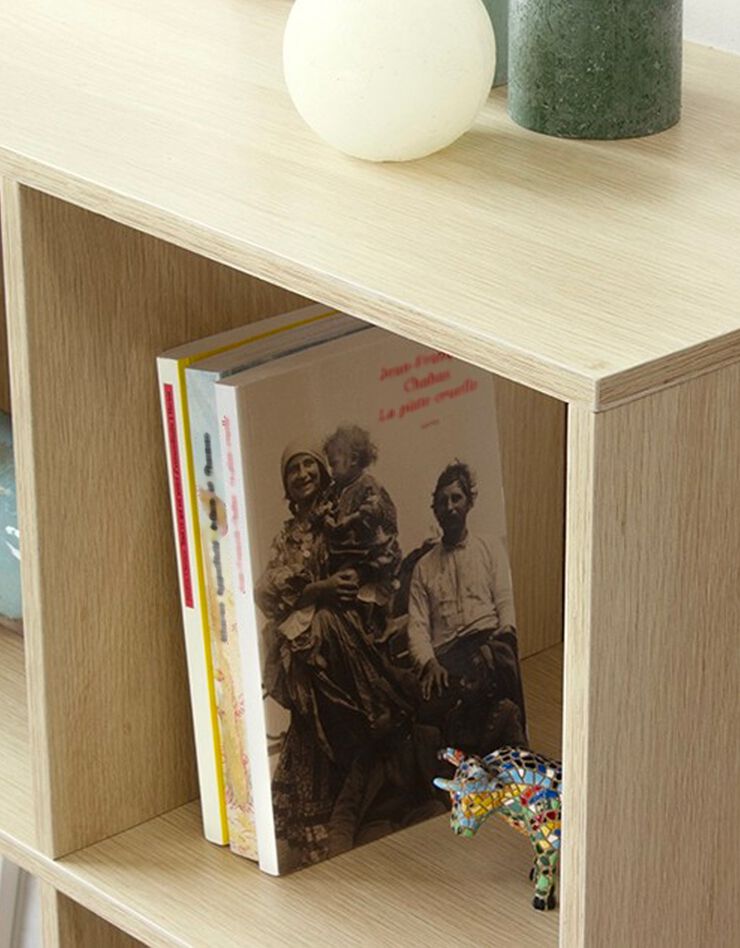 Etagère de rangement STOCKIES - 9 cases (naturel)