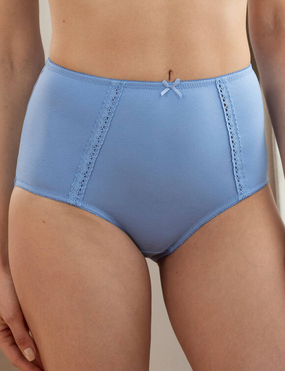 Culotte coton forme super maxi - lot de 2 (bleu + parme)