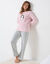 Pyjama pantalon polaire motif "pingouins" manches longues (rose / gris) Pyjama pantalon polaire motif "pingouins" manches longues (rose / gris)