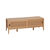 Meuble TV 2 portes, bois et rotin (naturel)