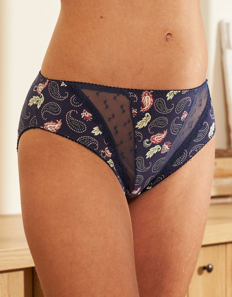 Culotte imprimée «cachemire» forme midi Casma - lot de 2 (marine) Culotte imprimée «cachemire» forme midi Casma - lot de 2 (marine)