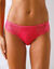Culotte forme midi microfibre et dentelle stretch - lot de 2 (fuchsia + ivoire)