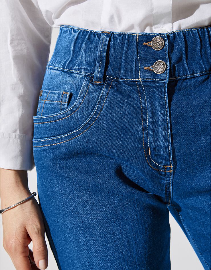 Jean coupe mom taille élastiquée stretch (stone) Jean coupe mom taille élastiquée stretch (stone)