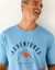 T-shirt pyjama imprimé placé manches courtes coton (bleu) T-shirt pyjama imprimé placé manches courtes coton (bleu)