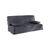 Housse clic-clac standard matelassée coton bachette uni (gris anthracite)