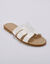 Mules plates bandes croisées (blanc)