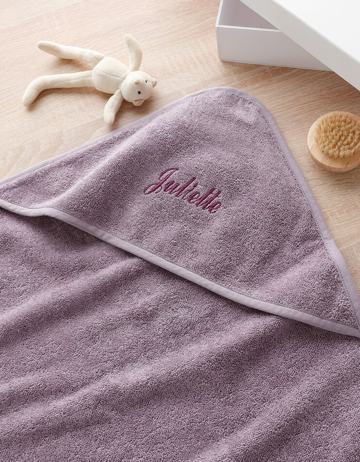 Cape de bain bébé personnalisable (lavande)