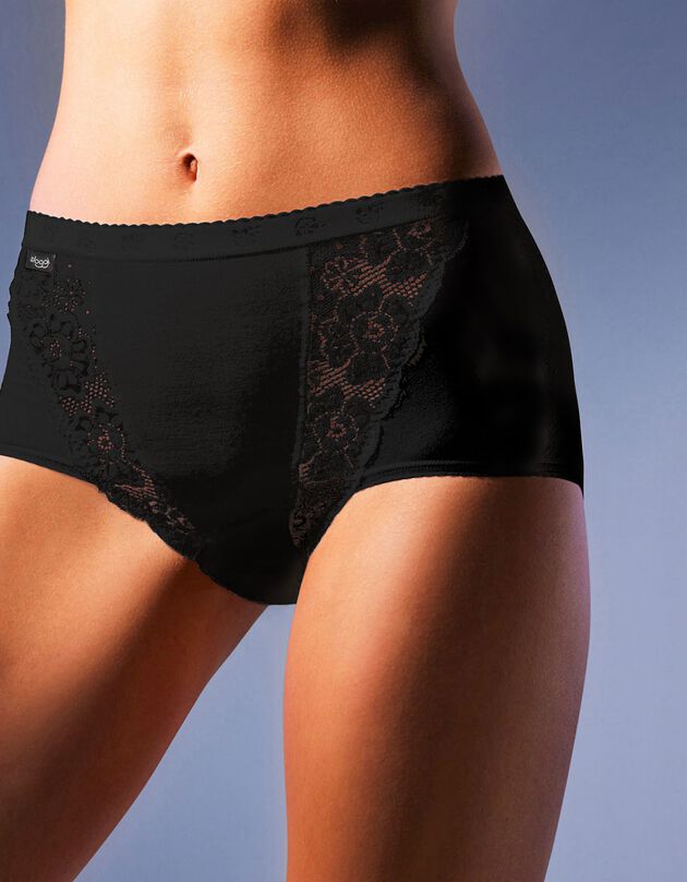 Culotte maxi Chic, lot de 3 achetées + 1 GRATUITE (1) (noir)