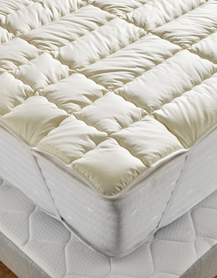 Surmatelas laine anti-acariens Proneem® (blanc cassé)