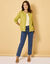 Cardigan boutonné, coton mélangé (anis)
