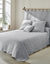 T&ecirc;te de lit unie coton style boutis Cassandre (gris perle)