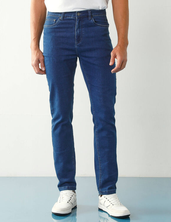 Jean droit 5 poches denim ultra stretch - L30 (stone)