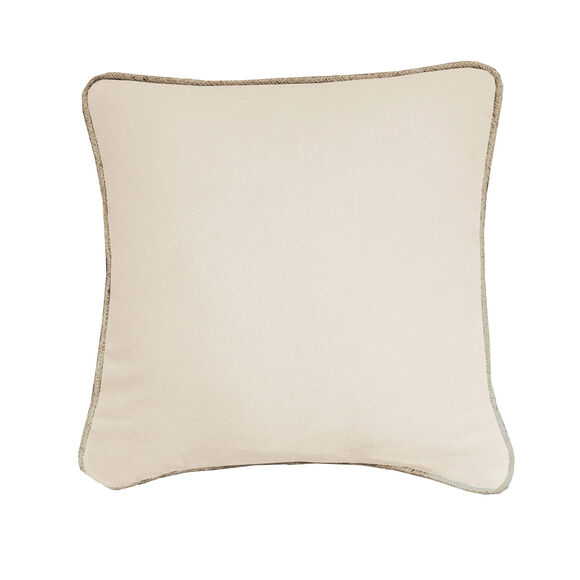 Coussin uni biais en jute  (naturel)