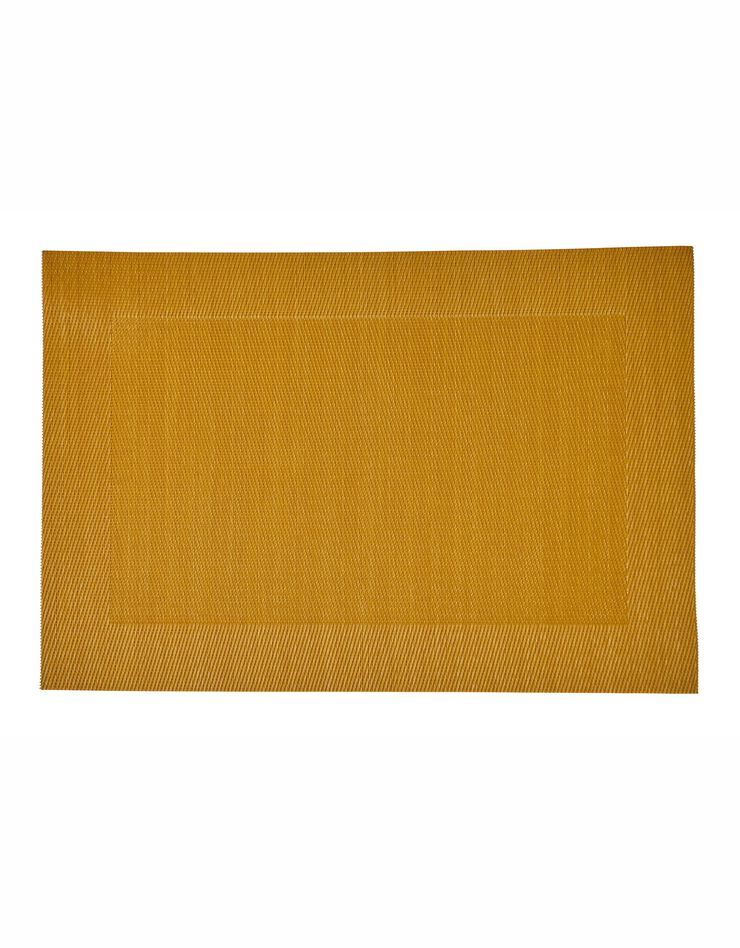 Lot de 4 sets de table - vinyle tressé (curry)