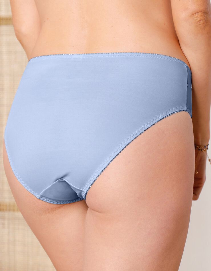 Culotte microfibre tulle brodé Caminata (bleuet)