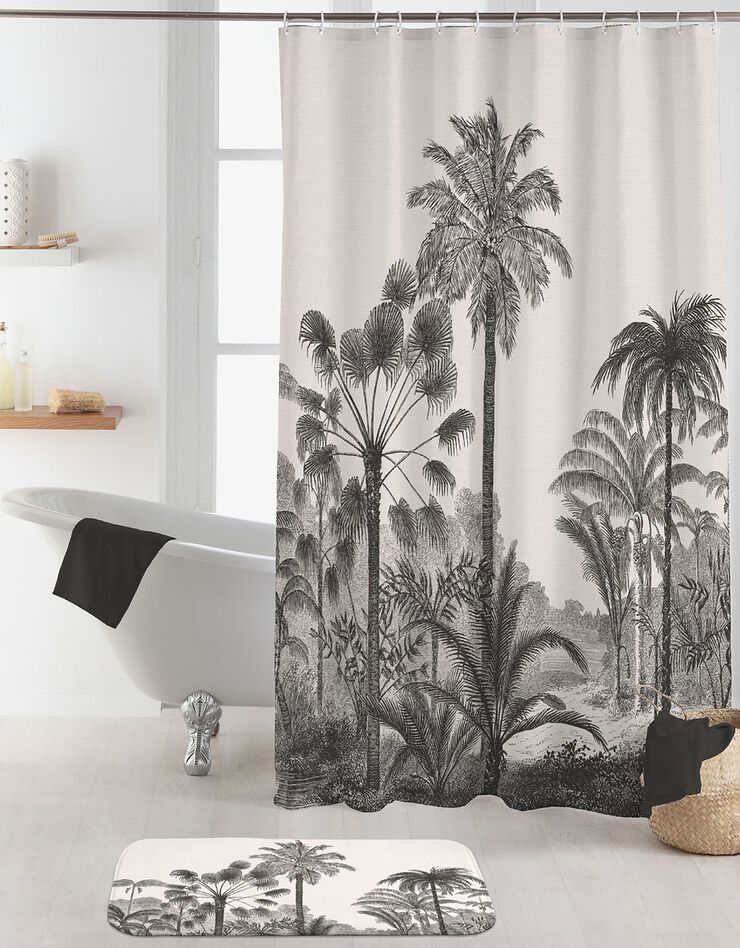 Rideau de douche imprimé cocotiers (imprimé)