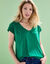 T-shirt uni macramé (vert menthe)