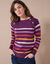Pull marinière manches longues rayé (violet / multicolore)