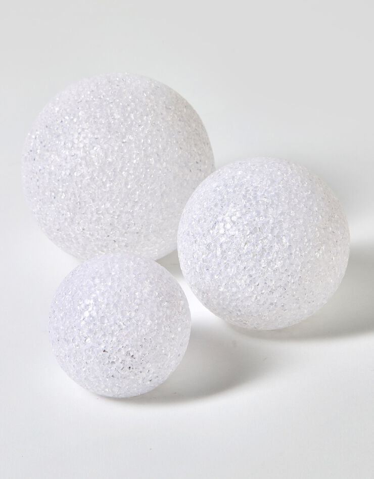 Boule lumineuse effet verre brisé - lot de 3 (unique)