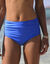 Bas de maillot de bain sculptant taille haute uni Solaro (bleu)