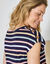 T-shirt rayé détail boutonné maille jersey (marine / multicolore)