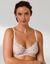 Soutien-gorge microfibre et dentelle bicolore forme corbeille Pahala – avec armatures (ivoire / taupe)