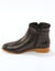 Boots plates en cuir (noir)
