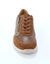 Baskets lacées et zippées en cuir avec empiècements extensibles  (taupe)