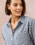 Chemise &agrave; carreaux vichy bicolore (marine / blanc)