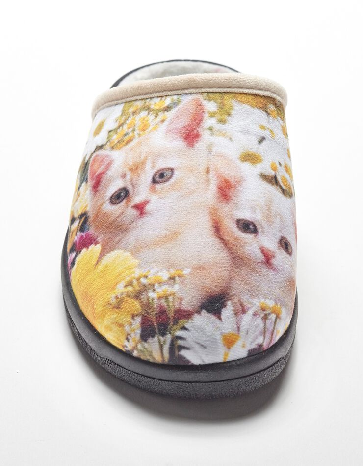 Mules impression photo "chaton" (beige) Mules impression photo "chaton" (beige)