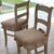 Housse chaise unie volantée coton bachette (taupe)
