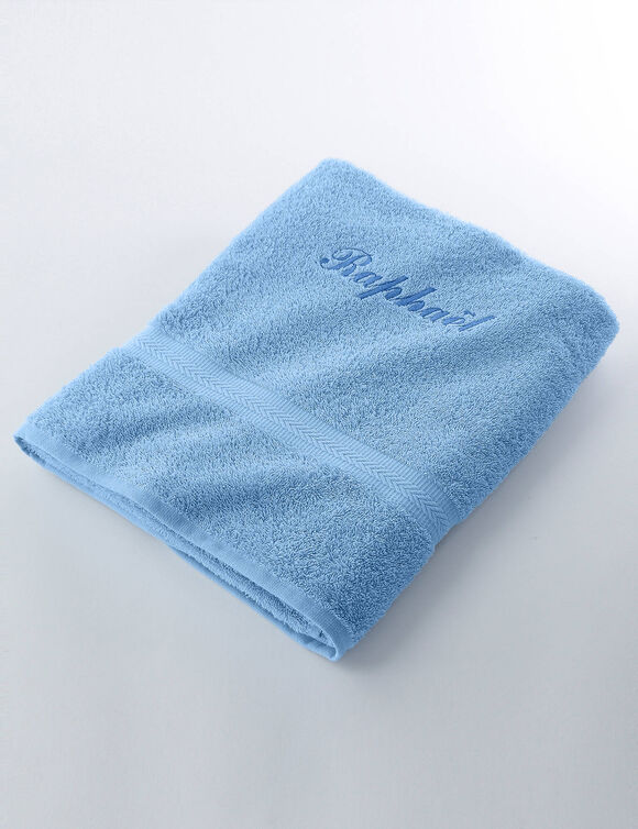 Collection serviettes de bain personnalisables confort moelleux (bleuet)