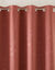 Rideau occultant motif damass&eacute; v&eacute;g&eacute;tal finition &oelig;illets (terracotta)