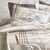 Linge de lit Séverine en coton imprimé nature (beige)