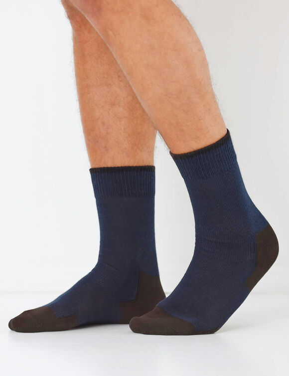 Mi-chaussettes de sécurité - lot de 2 paires (marine / bleu jean)