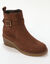 Boots compens&eacute;es (marron)