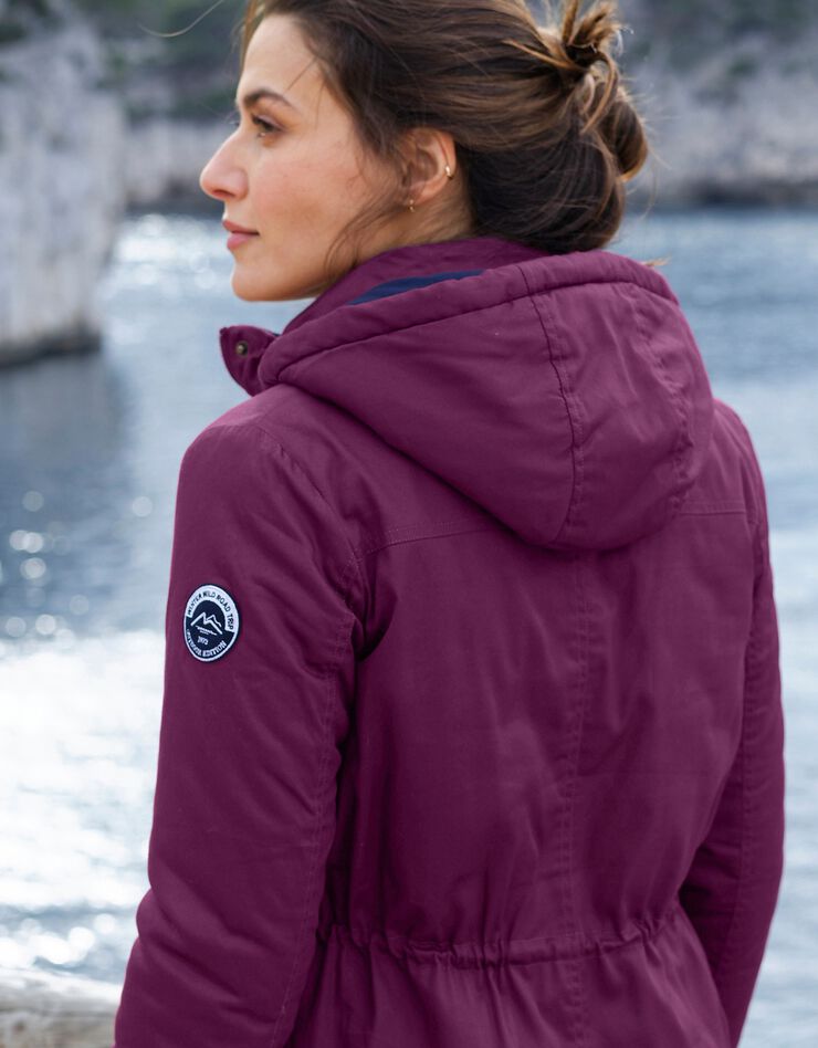 Parka déperlante doublée maille polaire (prune) Parka déperlante doublée maille polaire (prune)
