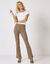 Legging bootcut taille élastiquée, imprimé peau de bête (taupe / noir)