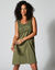 Robe plastron macramé (kaki)
